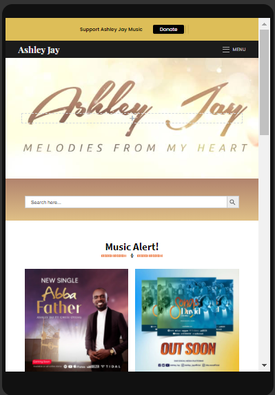 ashjaymusic tablet UI